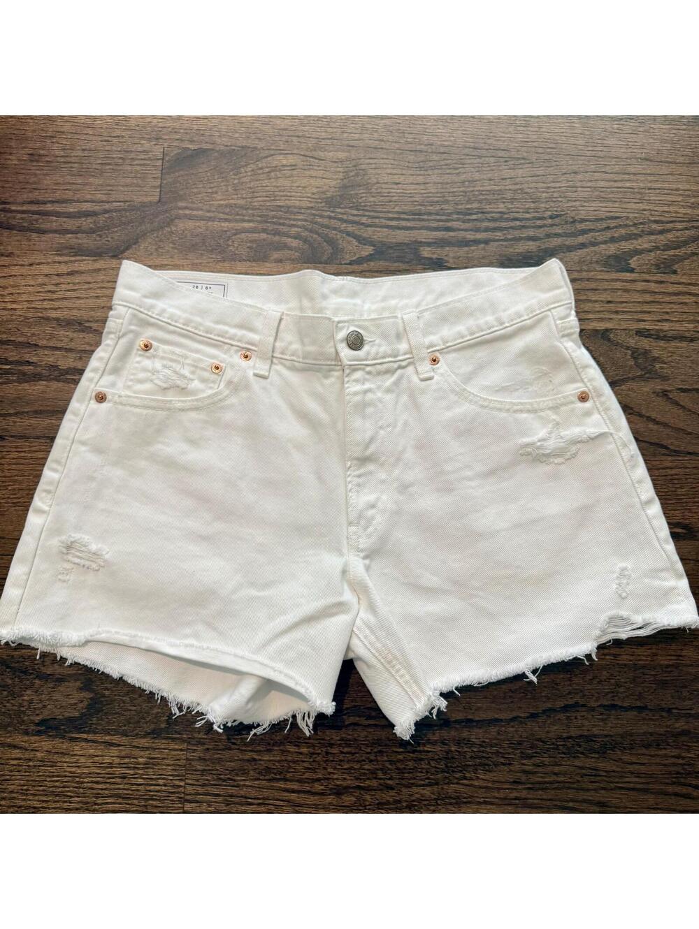 Gap Women's Low Stride White Jean Shorts Size 28 6 Regular